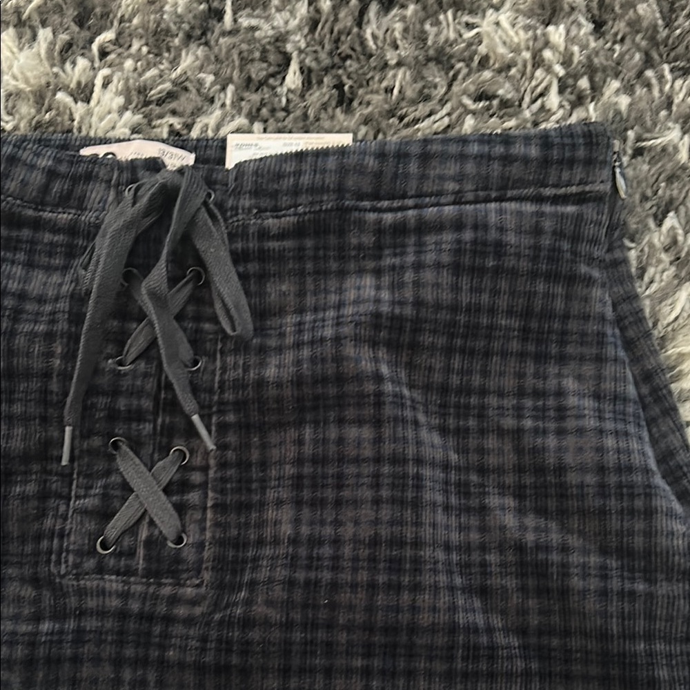 Black Mini Pencil Skirt with Tie Front - Picture 3 of 8